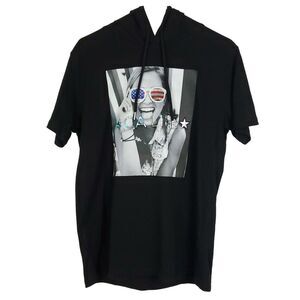 Rings Cali Life M Medium Hooded Shirt 3D Iridescent Logo Japanese‎ Brand NWT